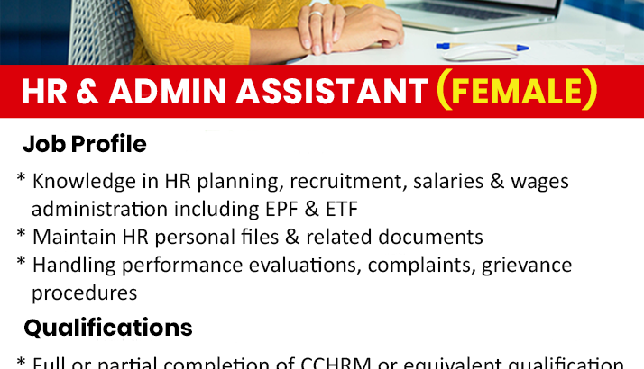 HR & Admin Assistant Vacancy